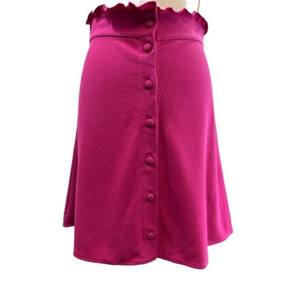 & Other Stories Skirt Raspberry Pink Button Front A-Line Skirt Sz 4 Nwt